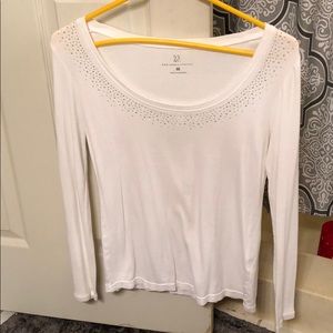 White long sleeve women’s blouse.